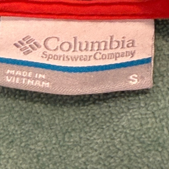 Columbia women’s green and red quarter snap closure pull over fleece size small - Picture 6 of 10